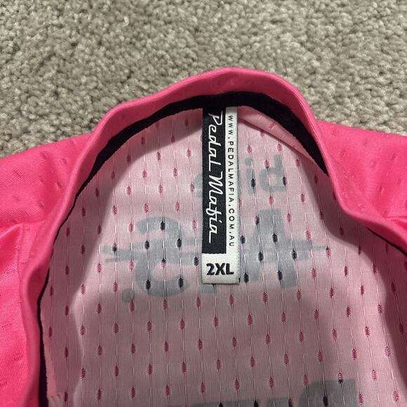 Pedal Mafia Jersey Pink Size XXL Cycling Jersey Full Zip - Picture 5 of 6